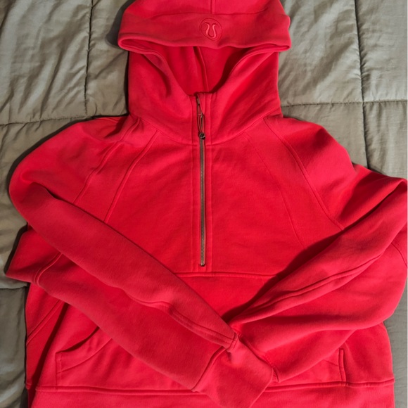 HOT PINK oversized Lululemon women’s scuba half-zipped hoodie - Picture 1 of 3